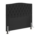 Ver imagem 1 de Cabeceira Greta Para Cama Box Casal 140 cm Suede - D’Rossi - Preto