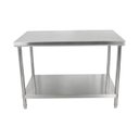 Ver imagem 2 de Bancada Mesa Total Inox 120x70cm Industrial com Prateleira Etb12070