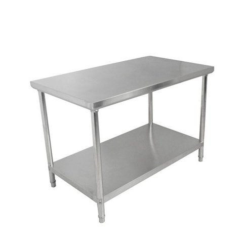 Bancada Mesa Total Inox 120x70cm Industrial com Prateleira Etb12070