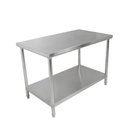 Ver imagem 1 de Bancada Mesa Total Inox 120x70cm Industrial com Prateleira Etb12070