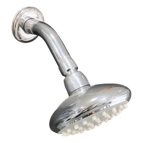 Chuveiro Ducha Econômica ABS com Braço Inox p/ Aquec Á Gás Big Obra