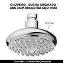 Ver imagem 3 de Chuveiro Ducha Econômica ABS com Braço Inox p/ Aquec Á Gás Big Obra