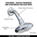 Ver imagem 6 de Chuveiro Ducha Econômica ABS com Braço Inox p/ Aquec Á Gás Big Obra