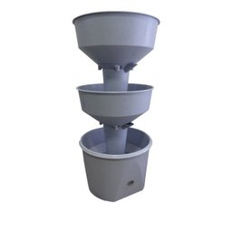 Horta Vertical Auto Irrigável Verde Vida - Não Acompanha Rodízio Cor Cinza Flocado - 2
