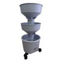 Ver imagem 2 de Horta Vertical Auto Irrigável Verde Vida - Acompanha Rodízio Cor Cinza Flocado