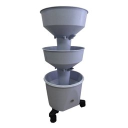 Horta Vertical Auto Irrigável Verde Vida - Acompanha Rodízio Cor Cinza Flocado - 2