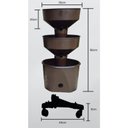 Ver imagem 3 de Horta Vertical Auto Irrigável Verde Vida - Acompanha Rodízio Cor Cinza Flocado