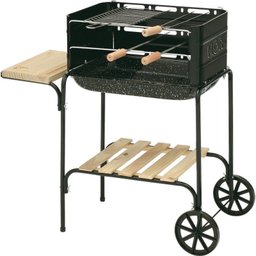Churrasqueira Esmaltada Califórnia com Rodinhas e Tábua de Churrasco Mor C 82cm L 38,5cm A 75cm - 1