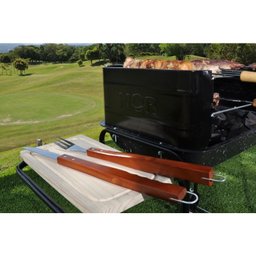 Churrasqueira Esmaltada Califórnia com Rodinhas e Tábua de Churrasco Mor C 82cm L 38,5cm A 75cm - 2