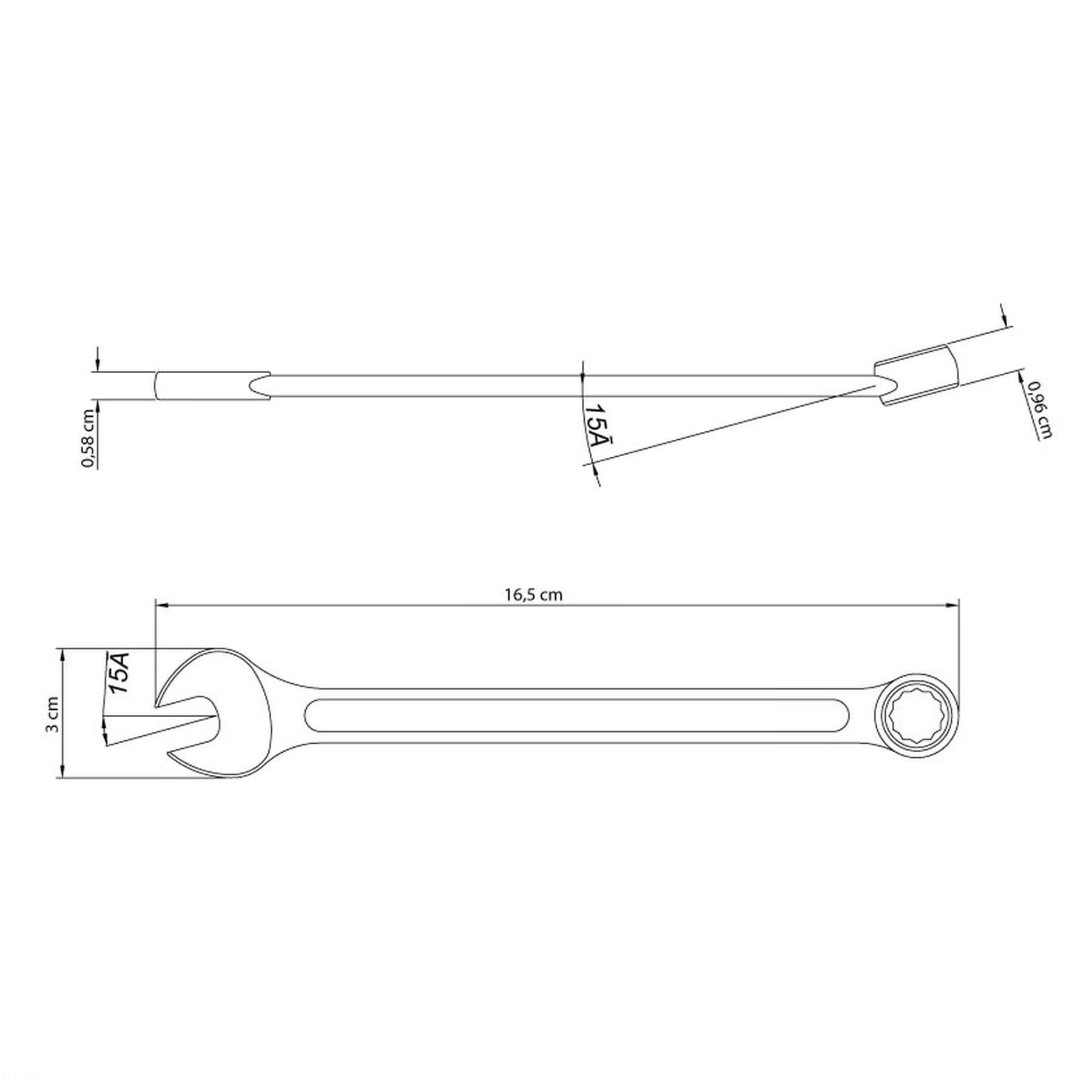 Chave Combinada 13 Mm Tramontina Basic com Corpo em Aço Especial Cromado Tramontina - 2