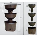 Ver imagem 5 de Horta Vertical Auto Irrigável Verde Vida - Não Acompanha Rodízio Cor Marrom