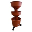 Ver imagem 2 de Horta Vertical Auto Irrigável Verde Vida - Acompanha Rodízio Cor Telha