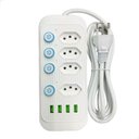 Ver imagem 1 de Filtro de Linha com Usb 2.1a Extensão 4 Tomadas 2m Bivolt