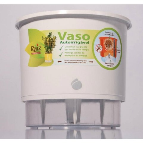 Vaso Auto Irrigável N 04 - Grande - Raiz Branca