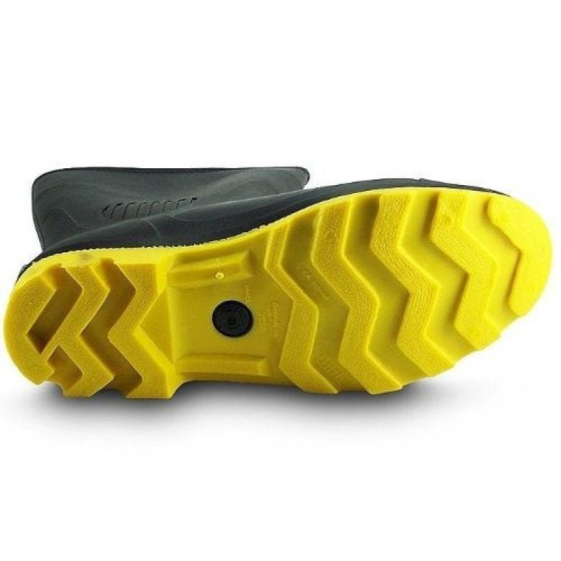 Bota PVC Preto/Amarelo Cano Médio S/Forro Pega Forte Grendene 45 - 5