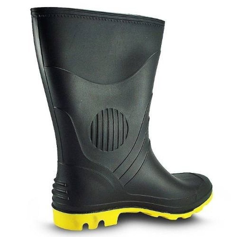 Bota PVC Preto/Amarelo Cano Médio S/Forro Pega Forte Grendene 45 - 4