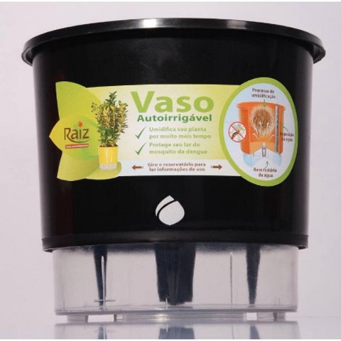 Vaso Auto Irrigável N 04 - Grande - Raiz Preto