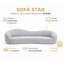 Ver imagem 3 de Sofá Star 270 Cm Orgânico Decorativo Sala Recepção Zahav:cinza
