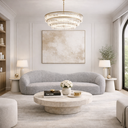 Ver imagem 2 de Sofá Star 270 Cm Orgânico Decorativo Sala Recepção Zahav:cinza