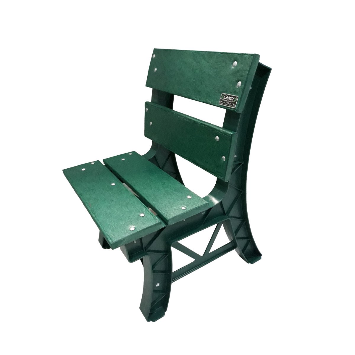 Cadeira de Madeira Plástica Maciça Colorida com 4 Tábuas 100% Reciclada 49cm / Lc-04 Lanci Vermelho - 4