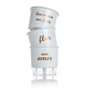 Ver imagem 2 de Conjunto 3 Vasos Autoirrigáveis Pequeno Coleção Wishes N2 FLOR E AMOR cor Branco