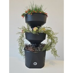 Horta Vertical Auto Irrigável Verde Vida - ACOMPANHA RODÍZIO Cor Preto - 2