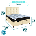 Ver imagem 3 de Cama + Bau Blindado e Colchão Molas Ensacadas Casal - Life Gold Paropas + Cabeceira