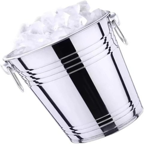 Balde Gelo Aço Inox Médio 14cm 1,5 Lts com Alças Frigopro