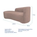 Ver imagem 3 de Kit Divã Recamier Orgânico França 220cm Lado Esquerdo e 2 Poltronas Amore Linho