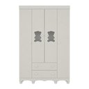 Ver imagem 6 de Guarda-Roupa Infantil 122cm com Vidro 4 Portas e 2 Gavetas Ternura Multimóveis MP4478 - Off White