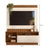 Estante Home Diamantina 150cm para Tv até 60” - Mobler:amendoa / Off White - 5