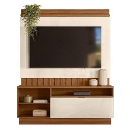 Estante Home Diamantina 150cm para Tv até 60” - Mobler:amendoa / Off White - 1