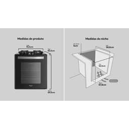 Fogão de Embutir 4 Bocas Preto com Mesa de Vidro Dako Supreme Bivolt - 7