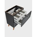 Ver imagem 3 de Gabinete para Banheiro com Tampo e Cuba 60cm Retro Mdf Grafite Milano - On Móveis