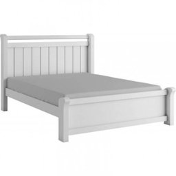 Cama Casal de MDF design moderno 1,40m reforçada - Zara -Branco - Bianchi Móveis - 1