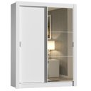 Ver imagem 2 de Guarda-Roupa Solteiro Madesa Dallas 2 Portas de Correr com Espelho 2 Gavetas Branco Cor:Branco
