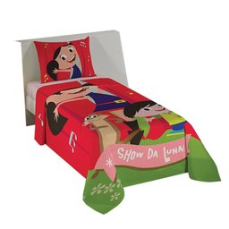 Jogo de Cama Solteiro Show da Luna Vermelho com 2 peças Lepper - 1