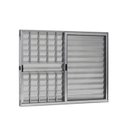 Ver imagem 1 de Janela Veneziana Alumínio Lado Esquerdo 3 Folhas Com Grade 100x120cm Brilhante Allo Esquadrias