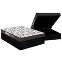 Ver imagem 1 de Cama Box Baú Casal: Colchão Espuma Polar D45 Pérola + Base CRC Suede Black(138x188)