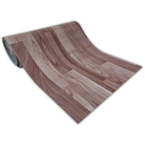 Passadeira em Manta Vinilico Similar Laminado 0,50x5,00 Madeira Marrom Escuro