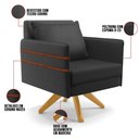 Ver mais imagens de Kit 01 Namoradeira 02 Lugares e 02 Poltronas Mari Corino Preto Base de Madeira Ma30 - D'Rossi