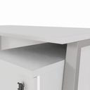 Ver imagem 6 de Mesa Escrivaninha 120cm x 60cm Tampo Chanfrado e Gaveteiro Móvel com 4 Gavetas F5 Office Cor:Cinza