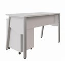 Ver imagem 4 de Mesa Escrivaninha 120cm x 60cm Tampo Chanfrado e Gaveteiro Móvel com 4 Gavetas F5 Office Cor:Cinza