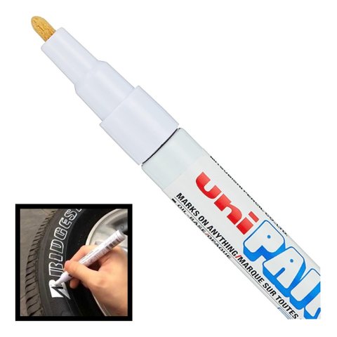 Caneta Permanente Escreve Metal Pneu Vidro Borracha Plástico