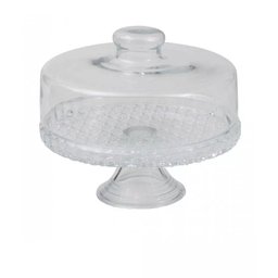 Boleira Colonial Com Tampa E Pedestal Prato Para Bolo De Vidro - 1