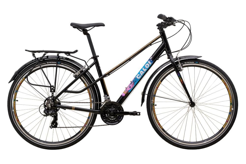 Bicicleta Caloi Rainbow Aro 700 - 18" – Câmbio Shimano - 21 Velocidades – Preto