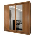 Ver imagem 1 de Guarda Roupa Casal 2 Portas de Correr com Espelho Versale 241 cm Cinamomo Zanz
