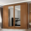 Ver imagem 7 de Guarda Roupa Casal 2 Portas de Correr com Espelho Versale 241 cm Cinamomo Zanz