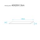 Ver imagem 3 de Kit 3 Prateleiras 40 X 20cm Amarela Suporte Invisível