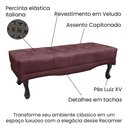 Ver imagem 7 de Cabeceira Cama Box Solteiro 90cm e Recamier Vicenza Veludo Vinho S04 - D'Rossi